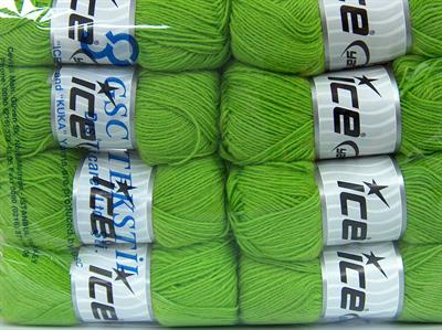 Lot of 8 Skeins Ice Yarns SOCKENWOLLE UNI (75% Superwash Wool) Yarn Light Green