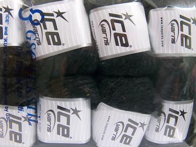 8x50gr. SOFTAIR TWEED Viskon, Akrilik Siyah Kışlık, Noktalı, Düz iplikler, Kalın, Zincir