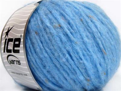 8x50gr. SOFTAIR TWEED Viskon, Akrilik Mavi Kışlık, Noktalı, Düz iplikler, Kalın, Zincir