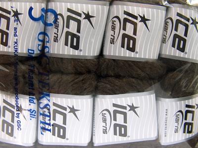 8x50gr. SOFTAIR TWEED Viskon, Akrilik Koyu Kahverengi Kışlık, Noktalı, Düz iplikler, Kalın, Zincir