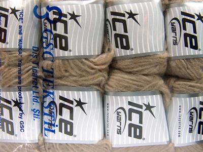 8x50gr. SOFTAIR TWEED Viskon, Akrilik Açık Kamel Kışlık, Noktalı, Düz iplikler, Kalın, Zincir