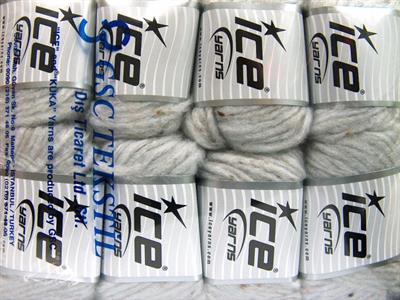 8x50gr. SOFTAIR TWEED Viskon, Akrilik Açık Gri Kışlık, Noktalı, Düz iplikler, Kalın, Zincir