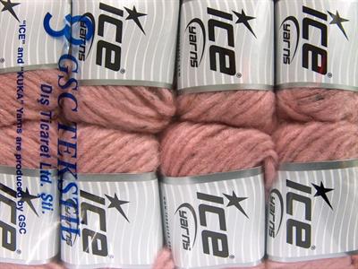8x50gr. SOFTAIR TWEED Viskon, Akrilik Açık Pembe Kışlık, Noktalı, Düz iplikler, Kalın, Zincir