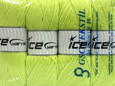 Lot of 4 x 100gr Skeins Ice Yarns SOFTLY BABY Hand Knitting Yarn Baby Green