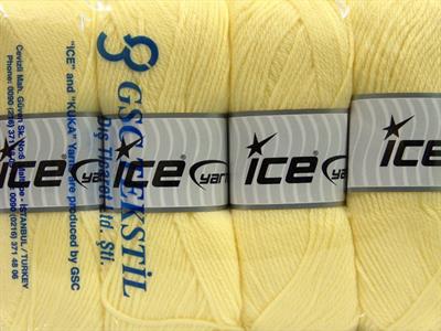Lot of 4 x 100gr Skeins Ice Yarns SOFTLY BABY Hand Knitting Yarn Baby Yellow