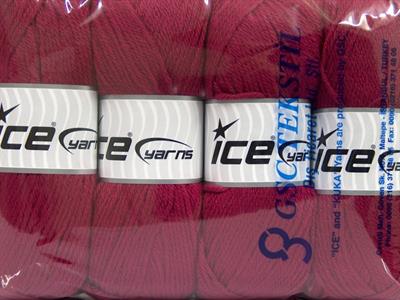 Lot of 4 x 100gr Skeins Ice Yarns SOFTLY BABY Hand Knitting Yarn Burgundy