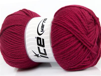Lot of 4 x 100gr Skeins Ice Yarns SOFTLY BABY Hand Knitting Yarn Burgundy