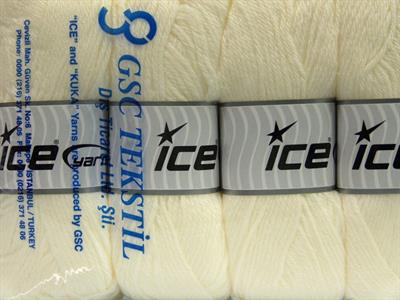 Lot of 4 x 100gr Skeins Ice Yarns SOFTLY BABY Hand Knitting Yarn Cream