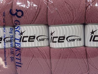 Lot of 4 x 100gr Skeins Ice Yarns SOFTLY BABY FINE Yarn Antique Pink