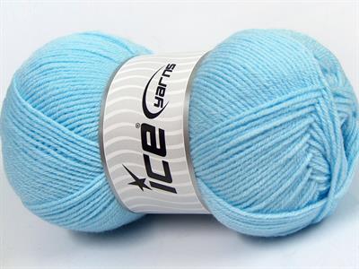 Lot of 4 x 100gr Skeins Ice Yarns SOFTLY BABY FINE Yarn Baby Blue