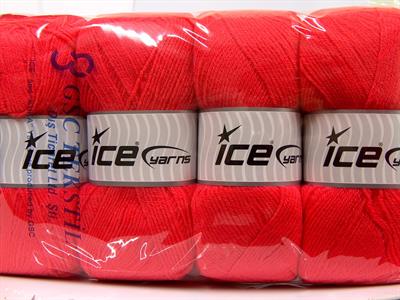 Lot of 4 x 100gr Skeins Ice Yarns SOFTLY BABY FINE Yarn Dark Salmon