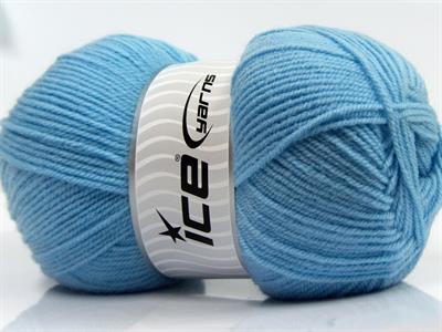 Lot of 4 x 100gr Skeins Ice Yarns SOFTLY BABY FINE Yarn Light Blue