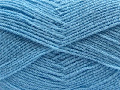 Lot of 4 x 100gr Skeins Ice Yarns SOFTLY BABY FINE Yarn Light Blue