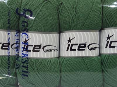 Lot of 4 x 100gr Skeins Ice Yarns SOFTLY BABY FINE Yarn Light Green