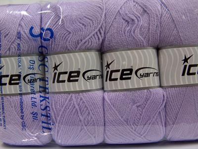 Lot of 4 x 100gr Skeins Ice Yarns SOFTLY BABY FINE Yarn Light Lilac
