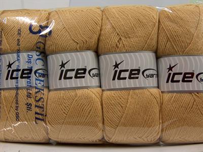 Lot of 4 x 100gr Skeins Ice Yarns SOFTLY BABY FINE Yarn Milky Brown