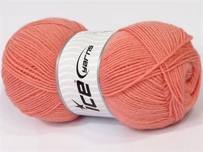 Lot of 4 x 100gr Skeins Ice Yarns SOFTLY BABY FINE Hand Knitting Yarn Salmon