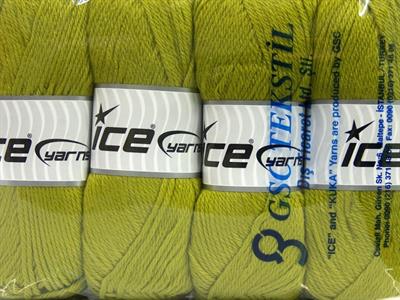 Lot of 4 x 100gr Skeins Ice Yarns SOFTLY BABY Hand Knitting Yarn Green