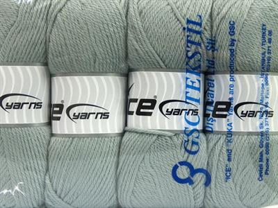 Lot of 4 x 100gr Skeins Ice Yarns SOFTLY BABY Hand Knitting Yarn Grey