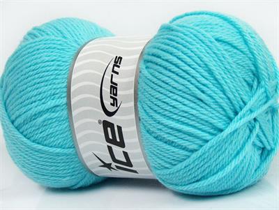 Lot of 4 x 100gr Skeins Ice Yarns SOFTLY BABY Yarn Light Turquoise
