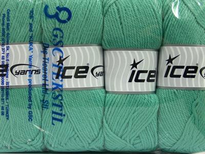 Lot of 4 x 100gr Skeins Ice Yarns SOFTLY BABY Hand Knitting Yarn Mint Green