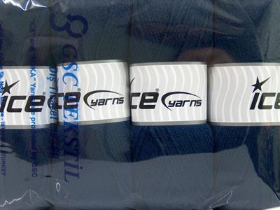 Lot of 4 x 100gr Skeins Ice Yarns SOFTLY BABY Hand Knitting Yarn Navy