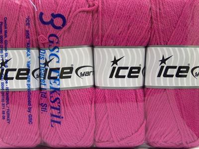 Lot of 4 x 100gr Skeins Ice Yarns SOFTLY BABY Hand Knitting Yarn Pink