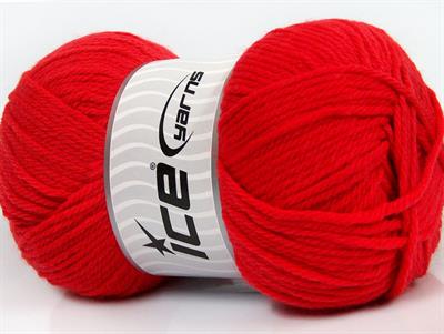 Lot of 4 x 100gr Skeins Ice Yarns SOFTLY BABY Hand Knitting Yarn Tomato Red