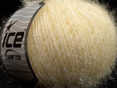 Lot of 8 Skeins Ice Yarns SPARKLE SOFT Hand Knitting Yarn Cream