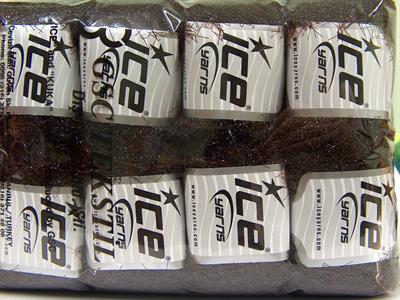 Lot of 8 Skeins Ice Yarns SPARKLE SOFT Hand Knitting Yarn Dark Brown