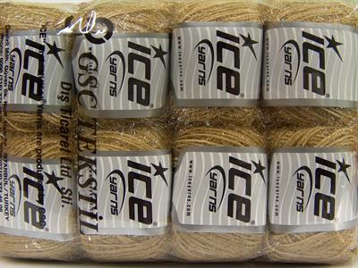 Lot of 8 Skeins Ice Yarns SPARKLE SOFT Hand Knitting Yarn Milky Brown