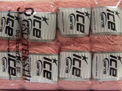 Lot of 8 Skeins Ice Yarns SPARKLE SOFT Hand Knitting Yarn Powder Pink