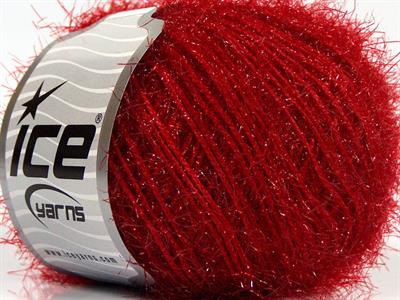 Lot of 8 Skeins Ice Yarns SPARKLE SOFT Hand Knitting Yarn Red