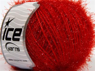 Lot of 8 Skeins Ice Yarns SPARKLE SOFT Hand Knitting Yarn Red