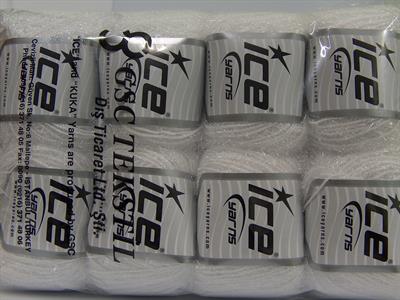 Lot of 8 Skeins Ice Yarns SPARKLE SOFT Hand Knitting Yarn White