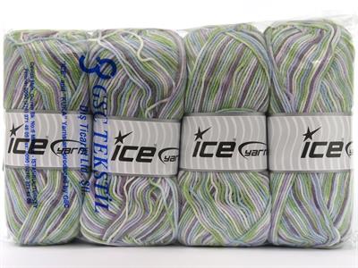 4x100gr. STAR BABY Akrilik Beyaz, Leylak, Maron, Açık Mavi, Nane Yeşil Bebe, Batik Desenli, 100% Akrilik , Akrilik