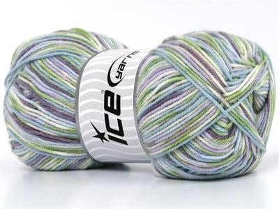 4x100gr. STAR BABY Akrilik Beyaz, Leylak, Maron, Açık Mavi, Nane Yeşil Bebe, Batik Desenli, 100% Akrilik , Akrilik