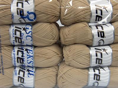 Lot of 8 Skeins Ice Yarns SUEDE CHENILLE (100% MicroFiber) Yarn Beige