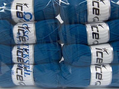 Lot of 8 Skeins Ice Yarns SUEDE CHENILLE (100% MicroFiber) Yarn Blue