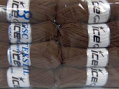 Lot of 8 Skeins Ice Yarns SUEDE CHENILLE (100% MicroFiber) Yarn Dark Brown
