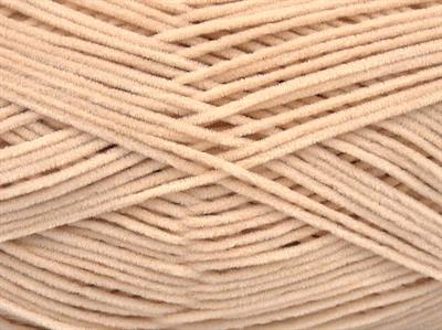 Lot of 8 Skeins Ice Yarns SUEDE CHENILLE (100% MicroFiber) Yarn Dark Cream