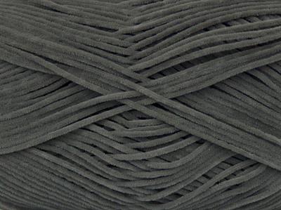 Lot of 8 Skeins Ice Yarns SUEDE CHENILLE (100% MicroFiber) Yarn Dark Grey