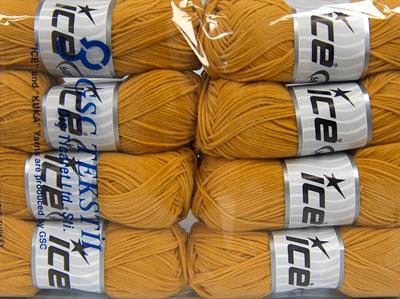 Lot of 8 Skeins Ice Yarns SUEDE CHENILLE (100% MicroFiber) Yarn Dark Yellow
