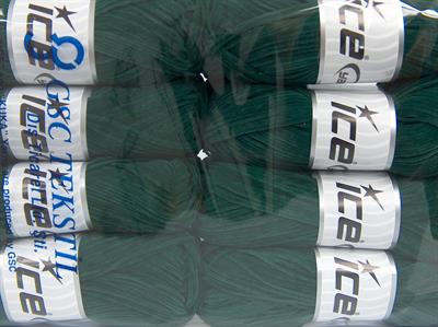 Lot of 8 Skeins Ice Yarns SUEDE CHENILLE (100% MicroFiber) Yarn Emerald Green