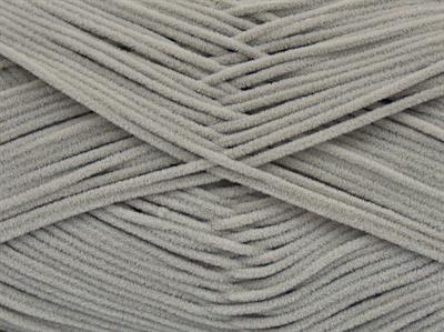 Lot of 8 Skeins Ice Yarns SUEDE CHENILLE (100% MicroFiber) Yarn Light Grey