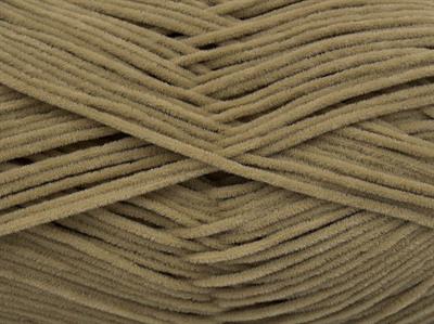 Lot of 8 Skeins Ice Yarns SUEDE CHENILLE (100% MicroFiber) Yarn Light Khaki