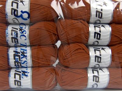 Lot of 8 Skeins Ice Yarns SUEDE CHENILLE (100% MicroFiber) Yarn Light Tobacco