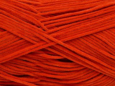 Lot of 8 Skeins Ice Yarns SUEDE CHENILLE (100% MicroFiber) Yarn Orange