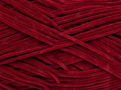 Lot of 8 Skeins Ice Yarns SUEDE CHENILLE (100% MicroFiber) Yarn Ruby Red