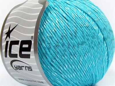 Lot of 4 x 100gr Skeins Ice Yarns SUMMER (70% Mercerized Cotton 30% Viscose) Yarn Turquoise